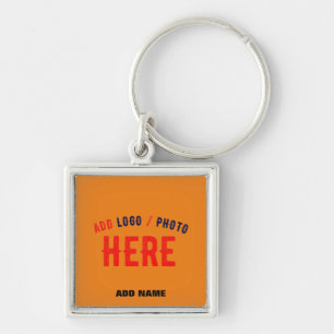 STYLISH MODERN CUSTOM DARK ORANGE VERIFIED BRANDED KEYCHAIN
