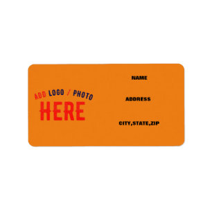STYLISH MODERN CUSTOM DARK ORANGE VERIFIED BRANDED LABEL