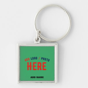STYLISH MODERN CUSTOM EMERALD GREEN VERIFIED BRAND KEYCHAIN