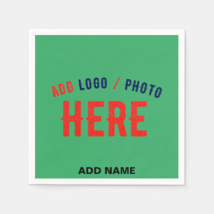 STYLISH MODERN CUSTOM EMERALD GREEN VERIFIED BRAND NAPKIN