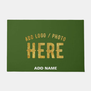 STYLISH MODERN CUSTOM FOREST GREEN VERIFIED BRAND DOORMAT