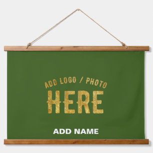STYLISH MODERN CUSTOM FOREST GREEN VERIFIED BRAND HANGING TAPESTRY