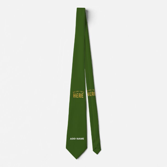 STYLISH MODERN CUSTOM FOREST GREEN VERIFIED BRAND TIE (Front)