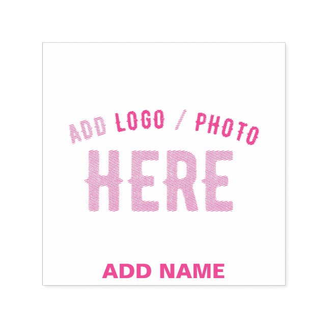 STYLISH MODERN CUSTOM FUSHIA PINK VERIFIED BRANDED SELF-INKING STAMP (Design)