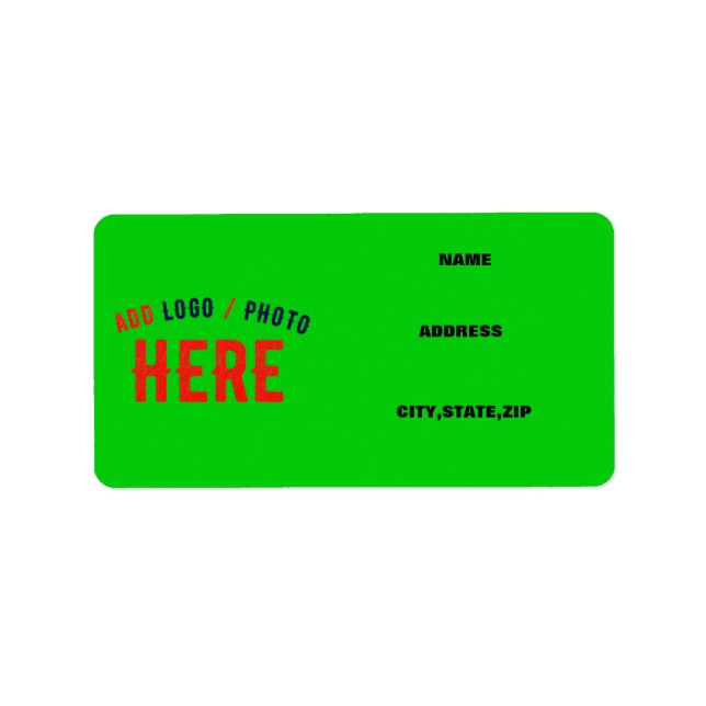 STYLISH MODERN CUSTOM LIME GREEN VERIFIED BRANDED LABEL (Front)