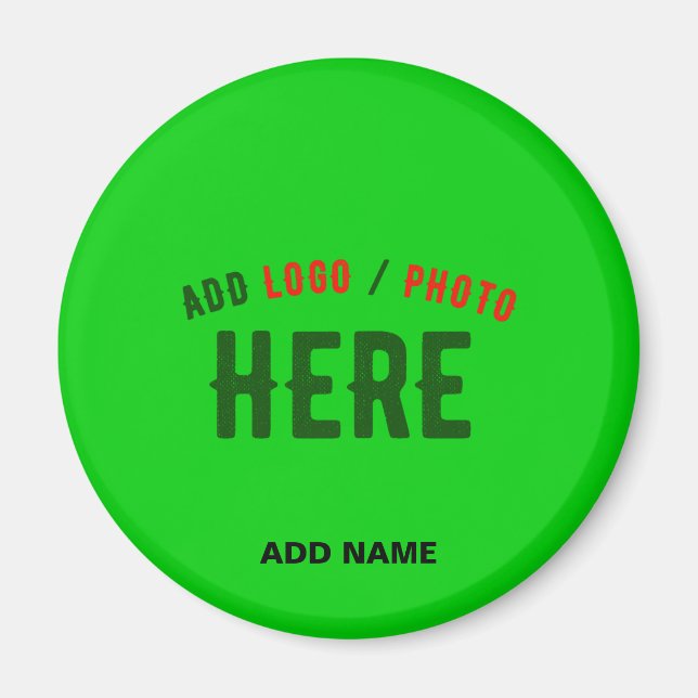 STYLISH MODERN CUSTOM LIME GREEN VERIFIED BRANDED MAGNET (Front)