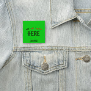 STYLISH MODERN CUSTOM LIME GREEN VERIFIED BRANDED NAME TAG