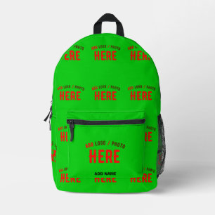 STYLISH MODERN CUSTOM LIME GREEN VERIFIED BRANDED PRINTED BACKPACK