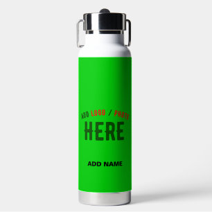 STYLISH MODERN CUSTOM LIME GREEN VERIFIED BRANDED WATER BOTTLE