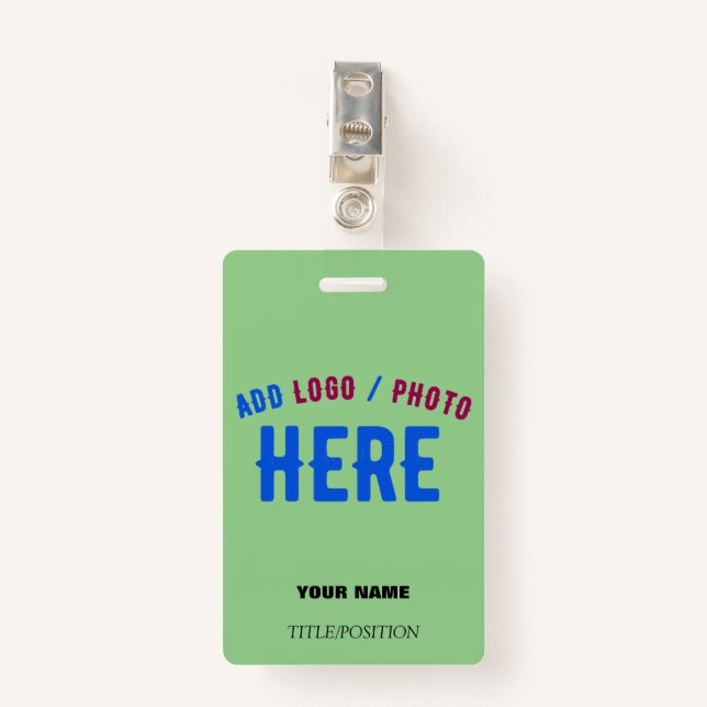 STYLISH MODERN CUSTOM MINT GREEN VERIFIED BRANDED BADGE (Front with Clip)