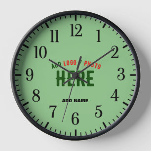 STYLISH MODERN CUSTOM MINT GREEN VERIFIED BRANDED CLOCK
