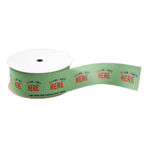 STYLISH MODERN CUSTOM MINT GREEN VERIFIED BRANDED GROSGRAIN RIBBON