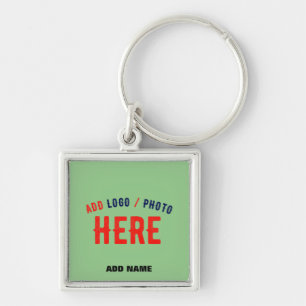 STYLISH MODERN CUSTOM MINT GREEN VERIFIED BRANDED KEYCHAIN