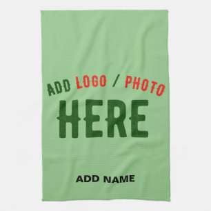 STYLISH MODERN CUSTOM MINT GREEN VERIFIED BRANDED KITCHEN TOWEL