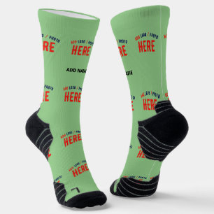STYLISH MODERN CUSTOM MINT GREEN VERIFIED BRANDED SOCKS