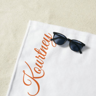 STYLISH MODERN CUSTOM NAME BRIDE BACHELOR PARTY  BEACH TOWEL