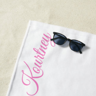 STYLISH MODERN CUSTOM NAME BRIDE BACHELOR PARTY BEACH TOWEL