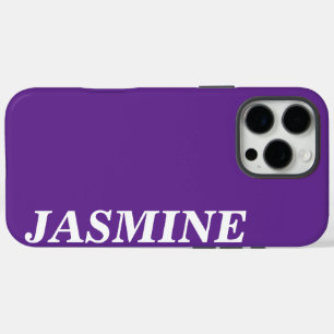 STYLISH MODERN CUSTOM NAME SOLID PURPLE COLOUR iPhone 16 PRO MAX CASE