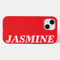 STYLISH MODERN CUSTOM NAME SOLID RED COLOUR
