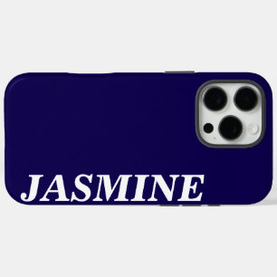 STYLISH MODERN CUSTOM NAME SOLID ROYAL BLUE COLOUR iPhone 16 PRO MAX CASE