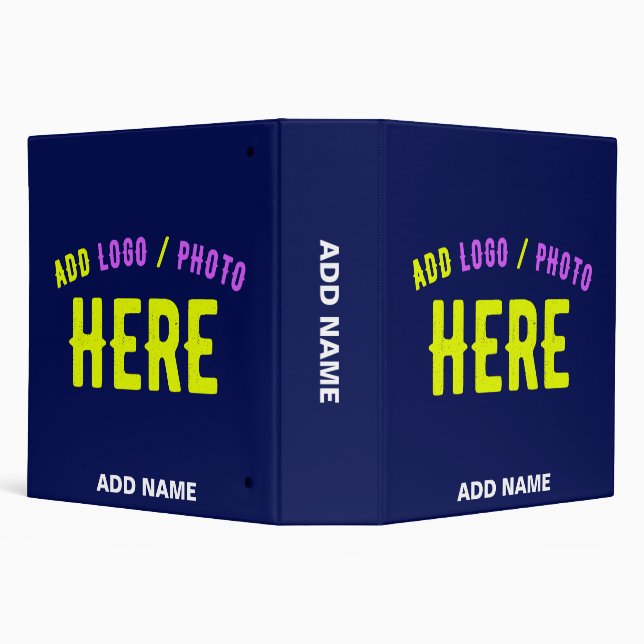 STYLISH MODERN CUSTOM NAVY BLUE VERIFIED BRANDED BINDER (Background)