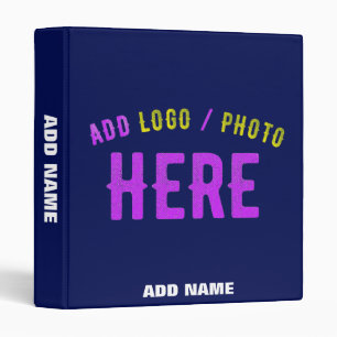 STYLISH MODERN CUSTOM NAVY BLUE VERIFIED BRANDED BINDER