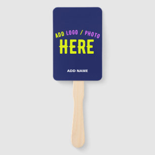 STYLISH MODERN CUSTOM NAVY BLUE VERIFIED BRANDED HAND FAN