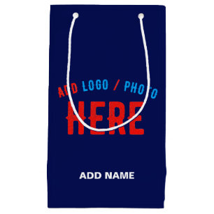 STYLISH MODERN CUSTOM NAVY BLUE VERIFIED BRANDED SMALL GIFT BAG