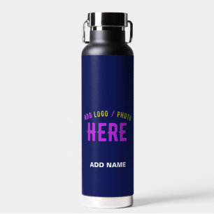 STYLISH MODERN CUSTOM NAVY BLUE VERIFIED BRANDED WATER BOTTLE