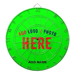 STYLISH MODERN CUSTOM NEON GREEN VERIFIED BRANDED DARTBOARD