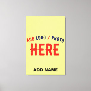 STYLISH MODERN CUSTOM PASTEL YELLOW VERIFIED BRAND CANVAS PRINT