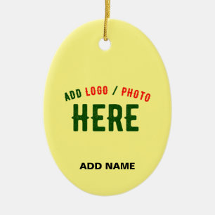 STYLISH MODERN CUSTOM PASTEL YELLOW VERIFIED BRAND CERAMIC ORNAMENT