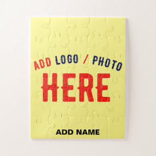 STYLISH MODERN CUSTOM PASTEL YELLOW VERIFIED BRAND JIGSAW PUZZLE