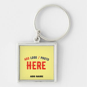 STYLISH MODERN CUSTOM PASTEL YELLOW VERIFIED BRAND KEYCHAIN