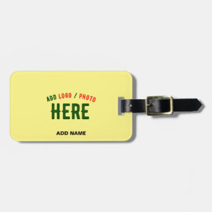 STYLISH MODERN CUSTOM PASTEL YELLOW VERIFIED BRAND LUGGAGE TAG