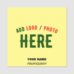 STYLISH MODERN CUSTOM PASTEL YELLOW VERIFIED BRAND NAME TAG