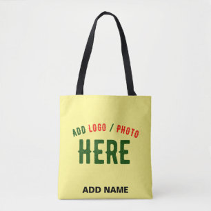 STYLISH MODERN CUSTOM PASTEL YELLOW VERIFIED BRAND TOTE BAG