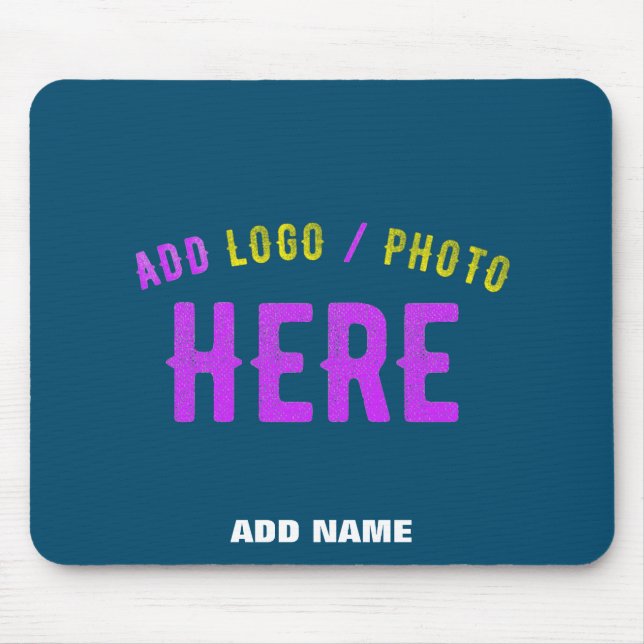 STYLISH MODERN CUSTOM PRUSSIAN BLUE VERIFIED BRAND MOUSE PAD (Front)