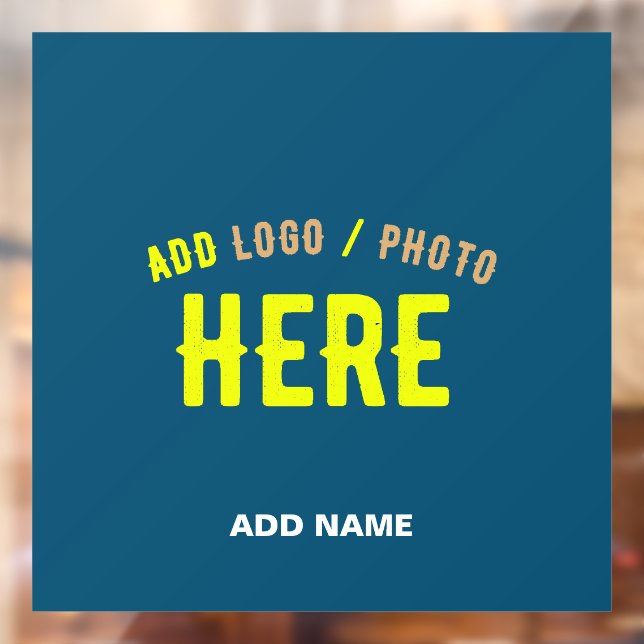 STYLISH MODERN CUSTOM PRUSSIAN BLUE VERIFIED BRAND WINDOW CLING (Sheet 2)