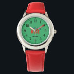 STYLISH MODERN CUSTOM RED EMERALD GREEN BRANDED WATCH<br><div class="desc">THIS IS A DESIGN FITTING FOR EVERYONE.YOU CAN CHANGE, RESIZE OR ADD LOGO, PHOTO, TEXT AND COLOURS THE WAY YOU LIKE.THANK YOU.</div>