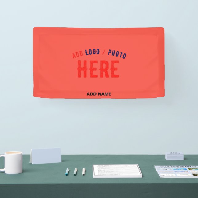 STYLISH MODERN CUSTOM RED ORANGE VERIFIED BRANDED BANNER (Tradeshow)