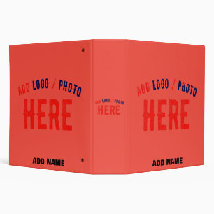 STYLISH MODERN CUSTOM RED ORANGE VERIFIED BRANDED BINDER