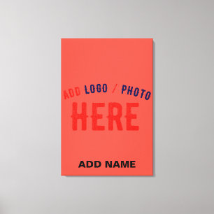 STYLISH MODERN CUSTOM RED ORANGE VERIFIED BRANDED CANVAS PRINT