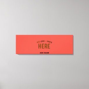 STYLISH MODERN CUSTOM RED ORANGE VERIFIED BRANDED CANVAS PRINT