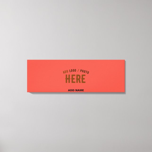 STYLISH MODERN CUSTOM RED ORANGE VERIFIED BRANDED CANVAS PRINT (Front)