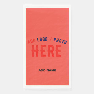 STYLISH MODERN CUSTOM RED ORANGE VERIFIED BRANDED NAPKIN