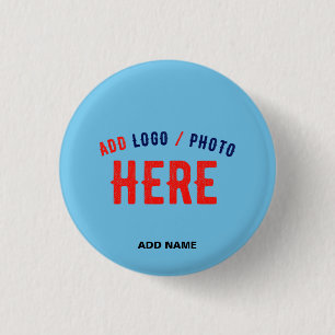 STYLISH MODERN CUSTOM SWAG SKY BLUE VERIFIED BRAND 1 INCH ROUND BUTTON