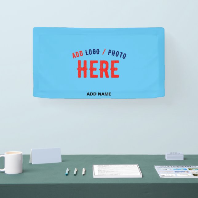 STYLISH MODERN CUSTOM SWAG SKY BLUE VERIFIED BRAND BANNER (Tradeshow)