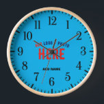 STYLISH MODERN CUSTOM SWAG SKY BLUE VERIFIED BRAND CLOCK<br><div class="desc">THIS IS A DESIGN FITTING FOR EVERYONE.YOU CAN CHANGE, RESIZE OR ADD LOGO, PHOTO, TEXT AND COLOURS THE WAY YOU LIKE.THANK YOU.</div>