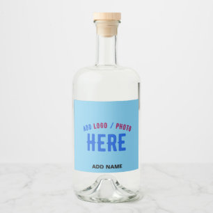 STYLISH MODERN CUSTOM SWAG SKY BLUE VERIFIED BRAND LIQUOR BOTTLE LABEL